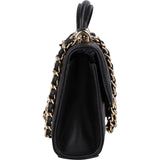 Chanel Quilted Lambskin Mini Single Flap with Top Handle Crossbody Bag - vintageandkickz