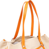 Prada Canvas and Leather Studded Shoulder Bag