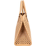 Prada Saffiano Leather Perforated Fori Tote Handbag