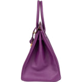 Hermès Violet Epsom Leather Birkin 35 Handbag - vintageandkickz