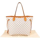 Louis Vuitton Monogram Damier Azur Canvas Neverfull MM Shoulder Bag