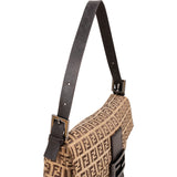 Fendi Monogram Zucca Canvas Baguette Shoulder Bag