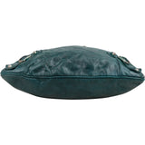 Balenciaga Petrol Leather Motorcycle Courier Tote Shoulder Bag