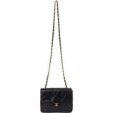 Chanel Quilted Lambskin 24K Gold Single Flap Crossbody Bag