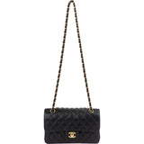 Chanel Quilted Caviar Leather Small Double Flap Shoulder Bag