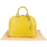 Louis Vuitton Yellow Epi Leather Alma PM Handbag