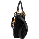 Christian Dior Suede Mini Lady Dior Handbag