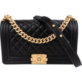 Chanel Quilted Lambskin Medium Boy Single Flap Crossbody Bag