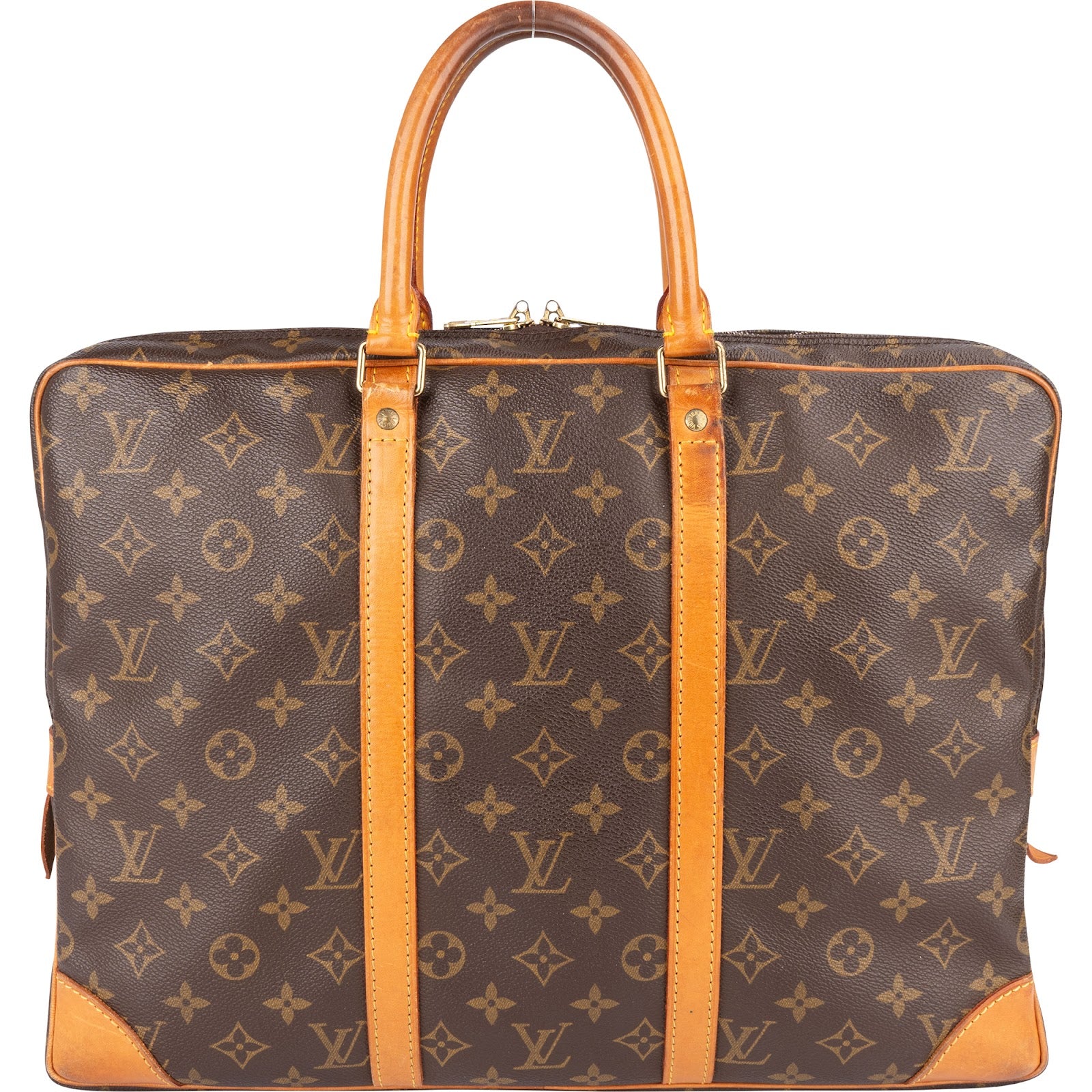 Louis Vuitton Canvas Monogram Porte Documents Business Handbag - vintageandkickz