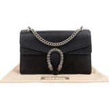 Gucci Grained Leather Crystal Dionysus Shoulder Bag