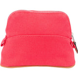 Hermès Pink Canvas Mini Bolide Pouch