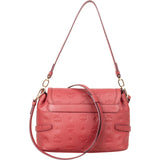 MCM Visetos Monogram Embossed Leather Patricia Saddle Shoulder Crossbody Bag