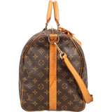 Louis Vuitton Monogram Canvas Keepall 50 Bandoulière Travel Bag
