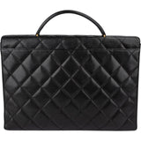 Chanel Quilted Caviar Leather 24K Top Handle Briefcase Handbag