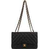 Chanel Quilted Lambskin Jumbo Single Flap Shoulder Crossbody Bag