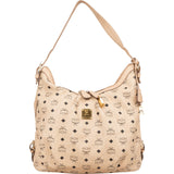 MCM Monogram Visetos Hobo Shoulder Bag