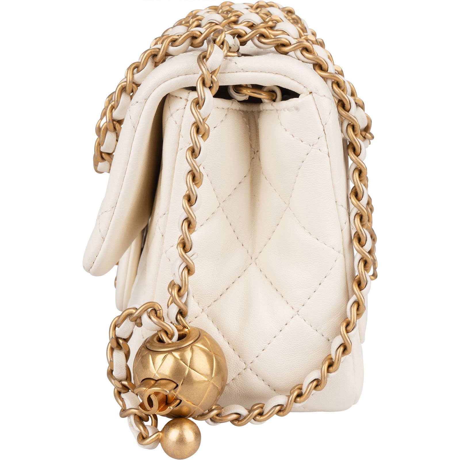 Chanel Quilted Lambskin Mini Rectangular Single Flap Adjustable Crossbody Bag - vintageandkickz