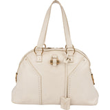 Yves Saint Laurent White Leather Medium Muse Handbag