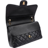 Chanel Quilted Caviar Leather Gold Jumbo Double Flap Crossbody Bag