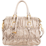 Prada Beige Tessuto Gaufre Tote Handbag
