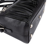 Yves Saint Laurent Black Leather Classic Baby Duffle Fringe Crossbody Bag