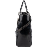 Christian Dior Quilted Patent Leather Lady Dior Handbag - vintageandkickz