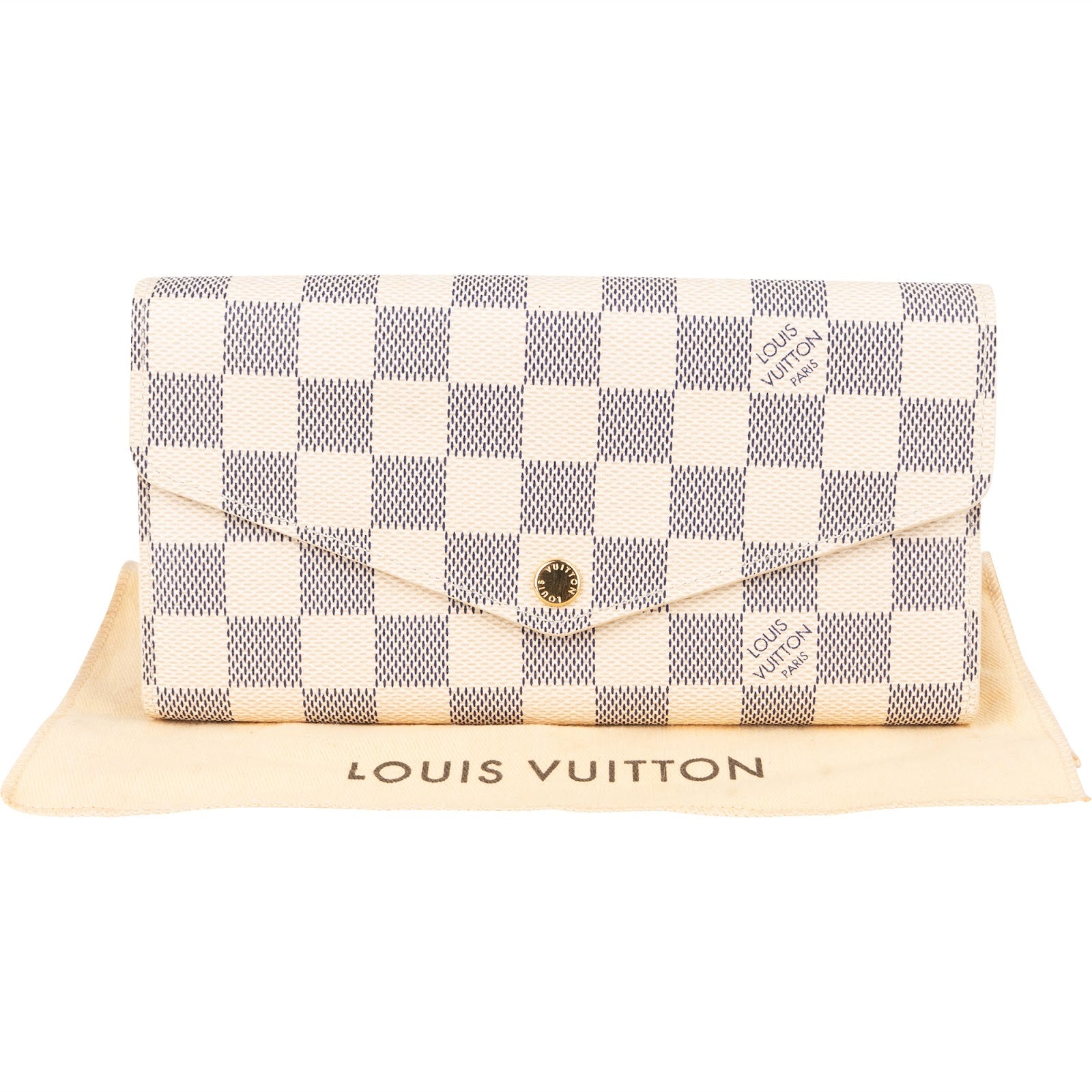 Louis Vuitton Monogram Damier Azur Sarah Wallet - vintageandkickz