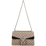 Gucci Monogram GG Supreme Canvas Suede Dionysus Shoulder Bag