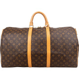 Louis Vuitton Monogram Canvas Keepall 55 Bandoulière Travel Bag