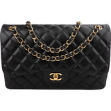 Chanel Quilted Lambskin Jumbo Double Flap Crossbody Bag