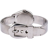 Gucci Silver Tone Teardrop Belt Lock Bangle 6700L Woman Watch