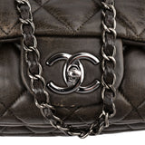 Chanel Quilted Lambskin Palladium Single Flap Crossbody Bag