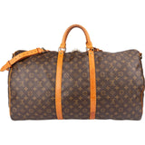 Louis Vuitton Monogram Canvas Keepall 60 Bandoulière Travel Bag