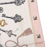 Hermès Les Cles Silk 90 Scarf Tuch