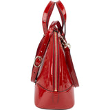 Gucci Red Microguccissima Patent Leather Dome Handbag - vintageandkickz