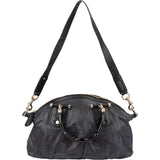 Gucci Black Leather New Bamboo Top Handle Bowling Handbag