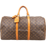 Louis Vuitton Monogram Canvas Keepall 50 Travel Bag