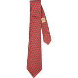 Hermès Geometric Chaîne d'Ancre Pattern Silk Tie Krawatte