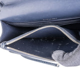 Saint Laurent Navy Exotic Croc-Embossed Sunset Top Handle Crossbody Bag