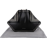Alexander McQueen Black Leather The Peak Studded Clutch Bag