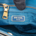 Prada Blue Saffiano Leather Galleria Handbag - vintageandkickz
