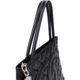 Chanel Quilted Caviar Leather Medallion Tote Handbag