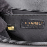 Chanel Quilted Lambskin Medium Boy Single Flap Crossbody Bag