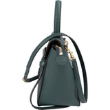 Celine Dark Green Grained Calfskin Nano Belt Handbag