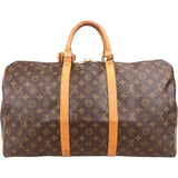 Louis Vuitton Monogram Canvas Keepall 50 Bandoulière Travel Bag