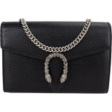 Gucci Grained Leather Dionysus Crystal Super Mini Crossbody Bag