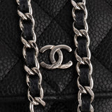 Chanel Quilted Caviar Leather Wallet on Chain Crossbody Bag