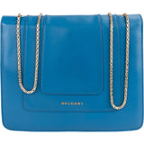Bulgari Bleu Leather Serpenti Forever Flap Crossbody Bag