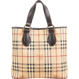 Burberry Haymarket Check Canvas Tote Handbag