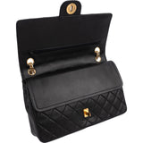 Chanel Quilted Lambskin 24K Gold Double Flap Shoulder Bag